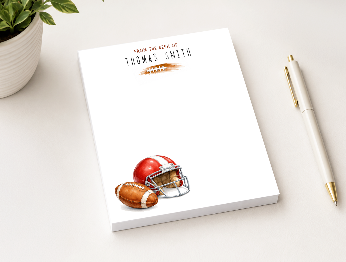 Personalized Football Notepad
