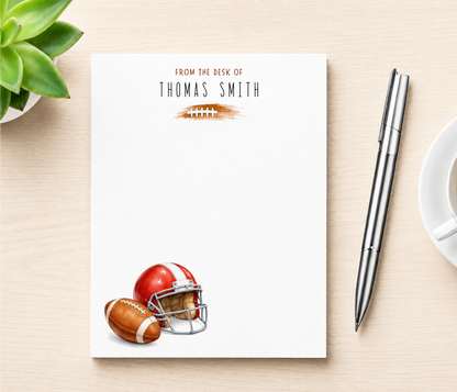 Personalized Football Notepad