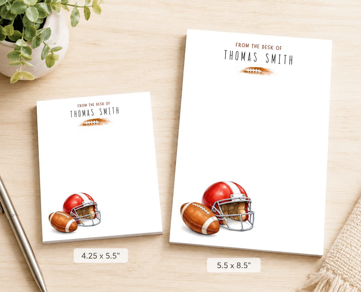 Personalized Football Notepad
