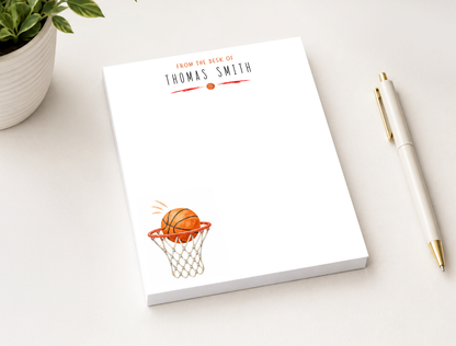 Personalized Basketball Notepad