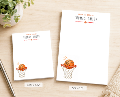 Personalized Basketball Notepad