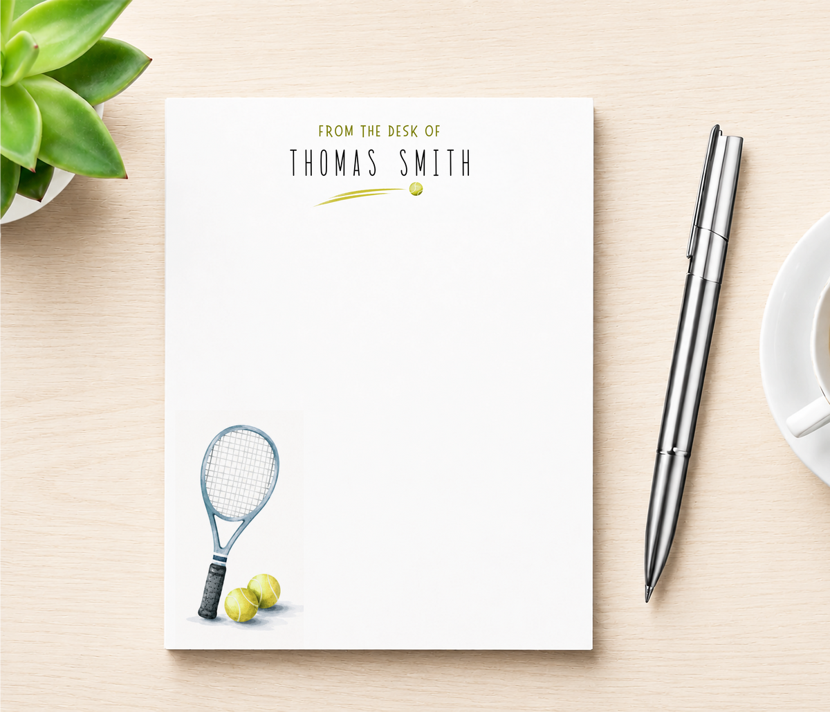 Personalized Tennis Notepad