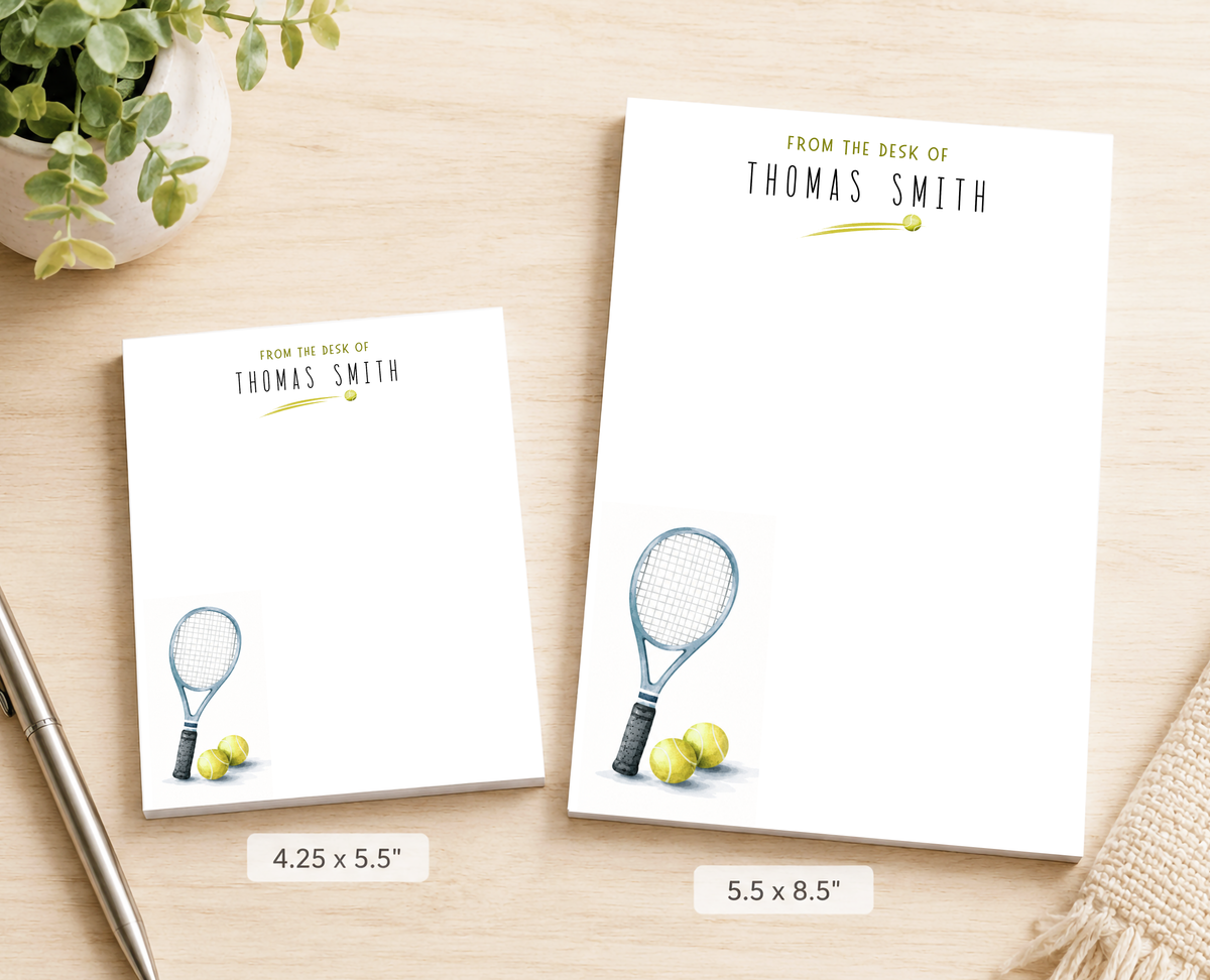 Personalized Tennis Notepad