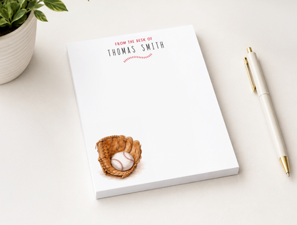 Personalized Baseball Notepad