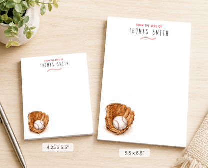 Personalized Baseball Notepad