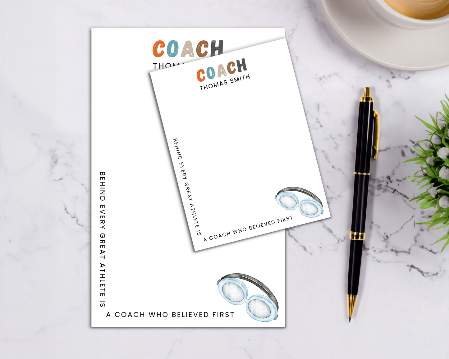 Personalized Swimming Coach Notepad