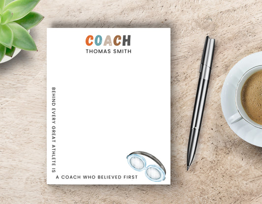 Personalized Swimming Coach Notepad