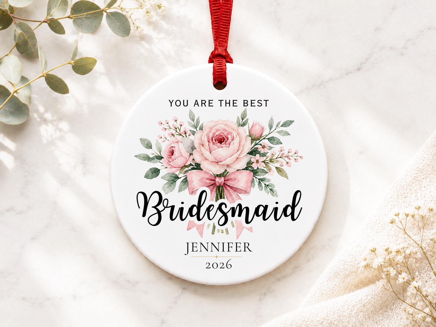 Personalized Ornament for Bridesmaids