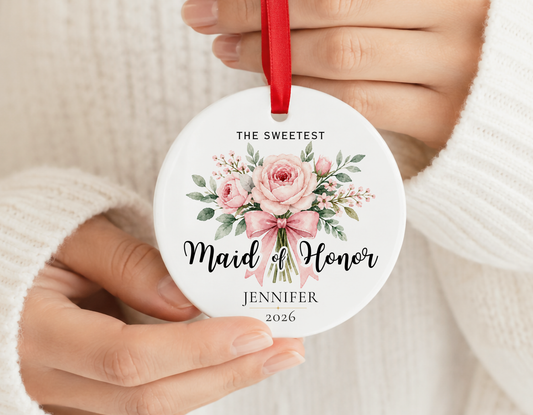 Personalized Ornament for Maid of Honor