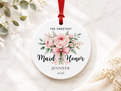 Personalized Ornament for Maid of Honor