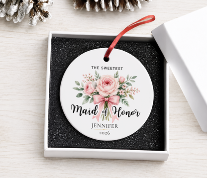 Personalized Ornament for Maid of Honor