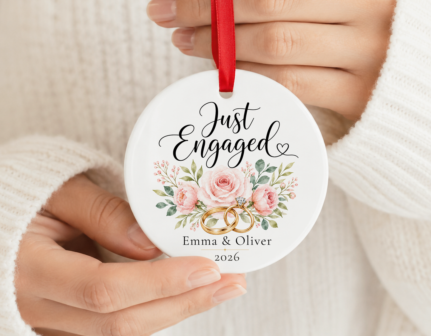 Personalized Ornament for Just Engaged