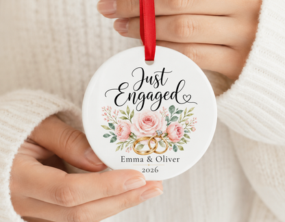 Personalized Ornament for Just Engaged