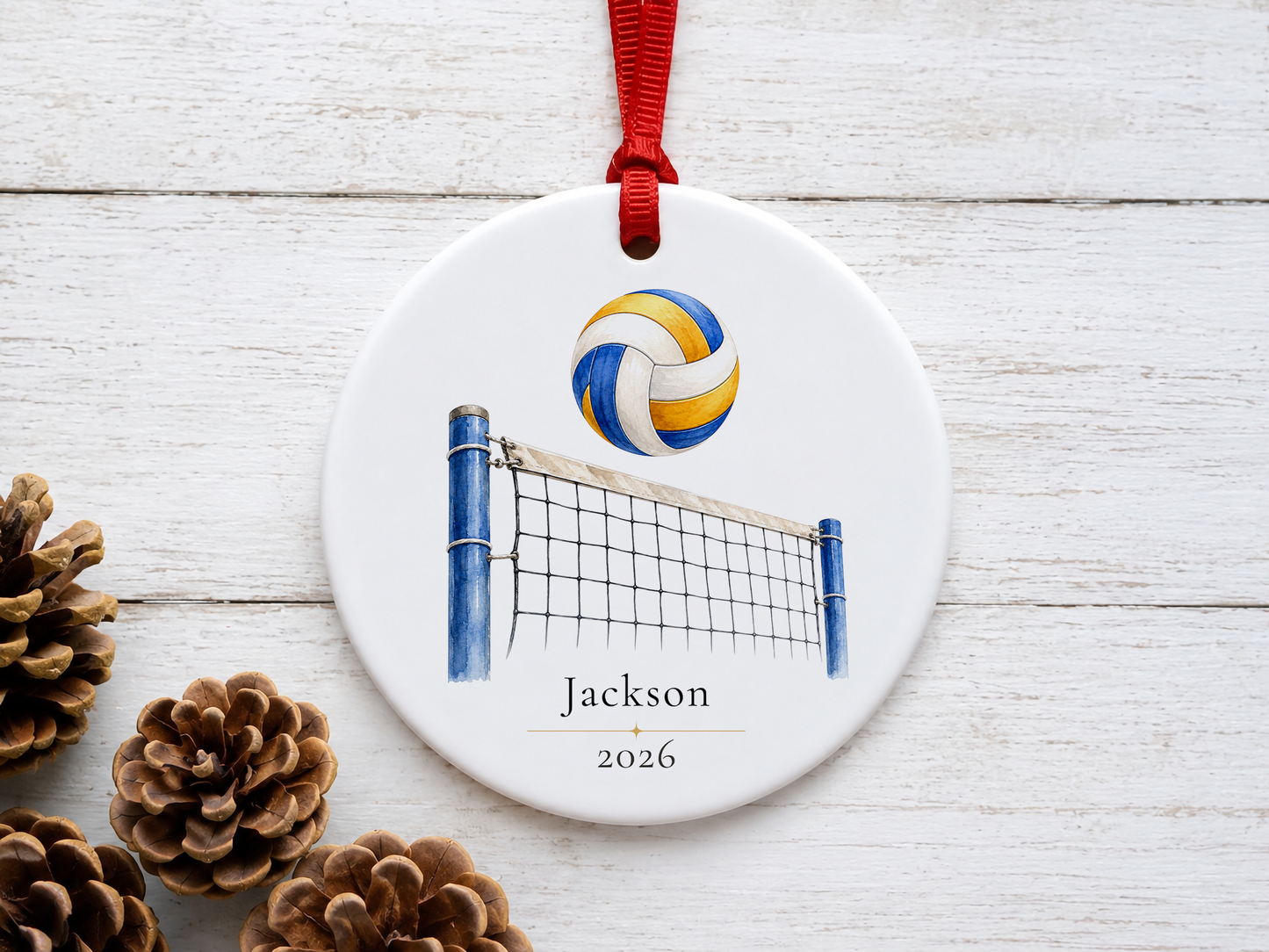 Personalized Volleyball Ornament