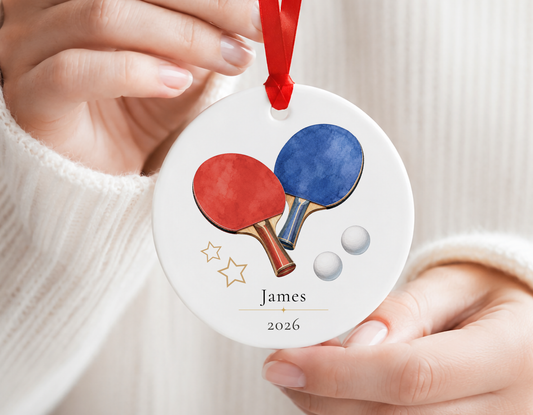 Personalized Table Tennis Ornament