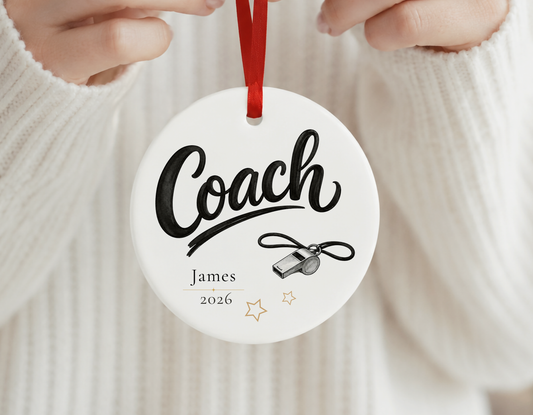 Personalized Coach Ornament