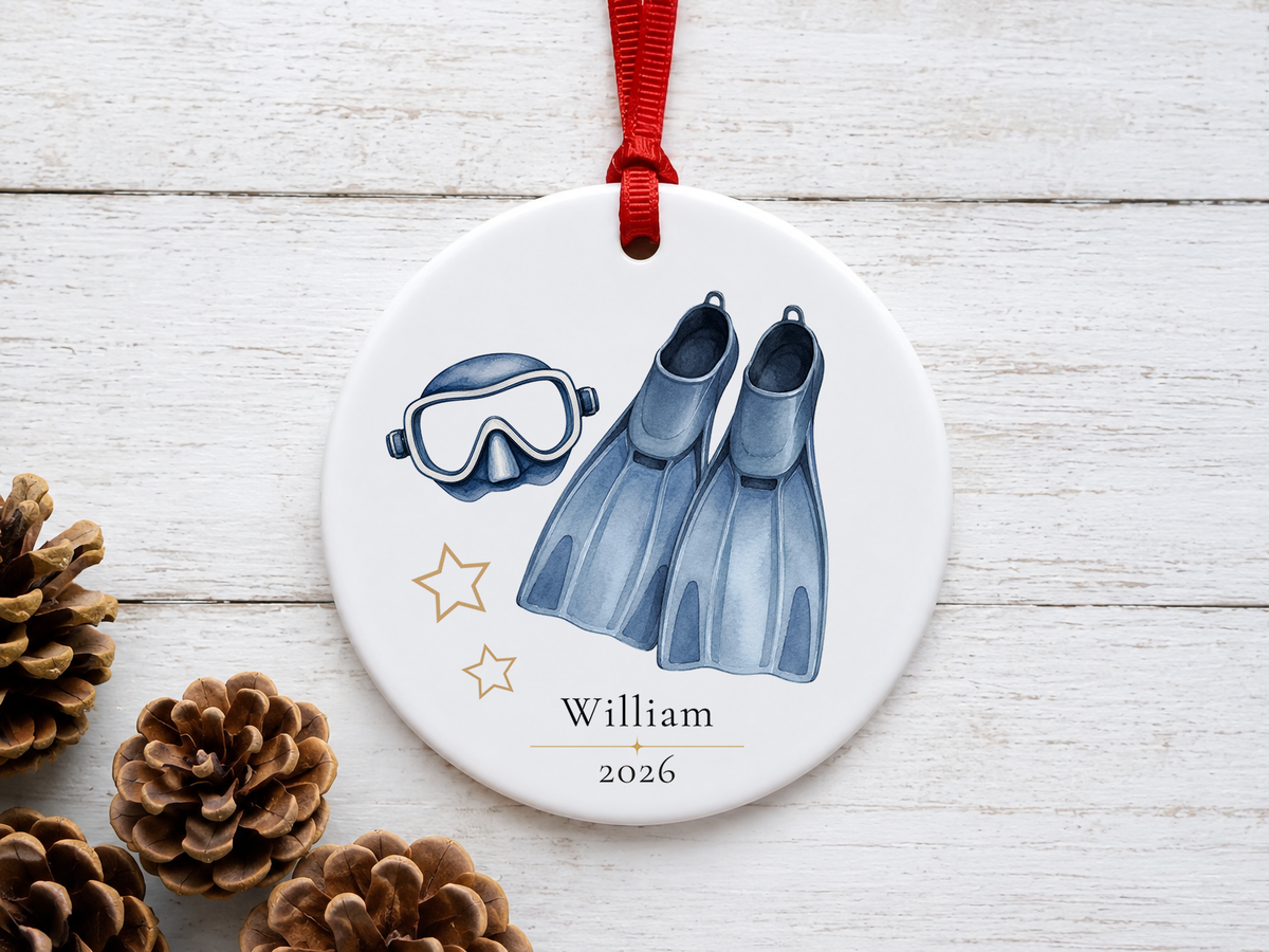 Personalized Scuba Diving Ornament