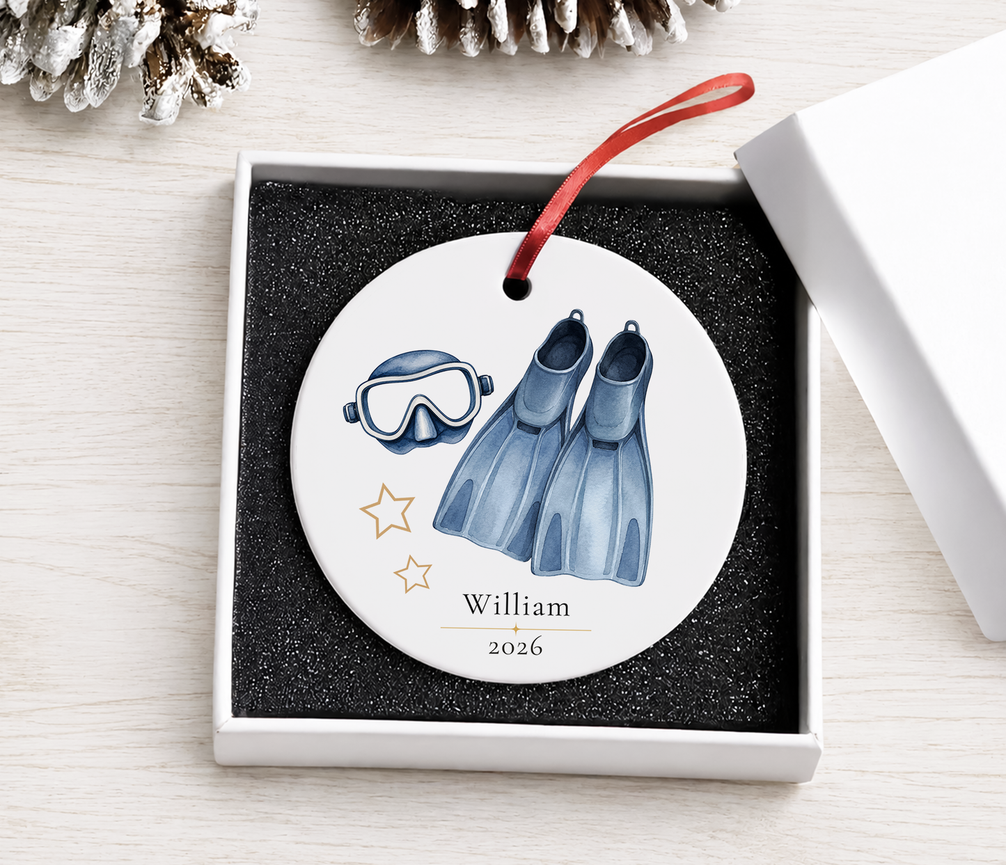 Personalized Scuba Diving Ornament