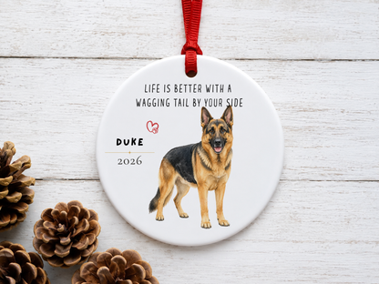 Personalized German Shepherd Ornament