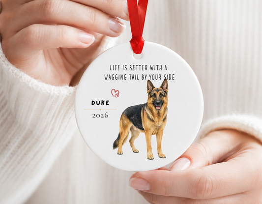 Personalized German Shepherd Ornament