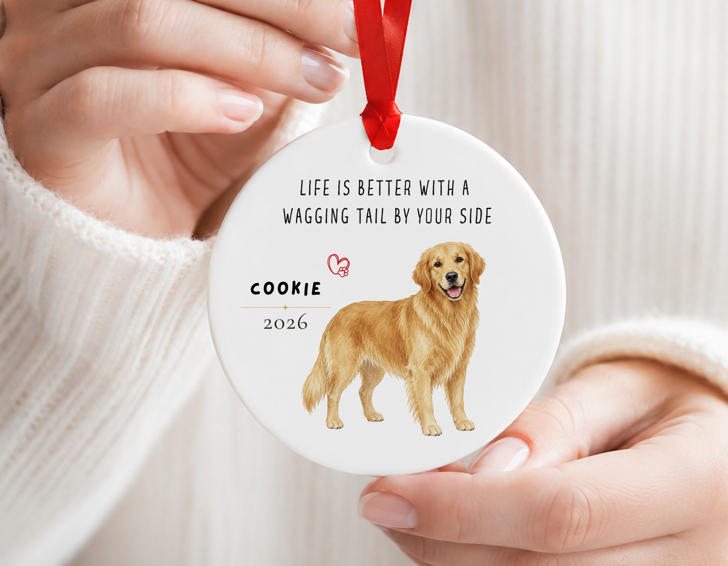 Personalized Golden Retriever Ornament