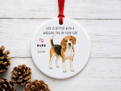 Personalized Beagle Ornament