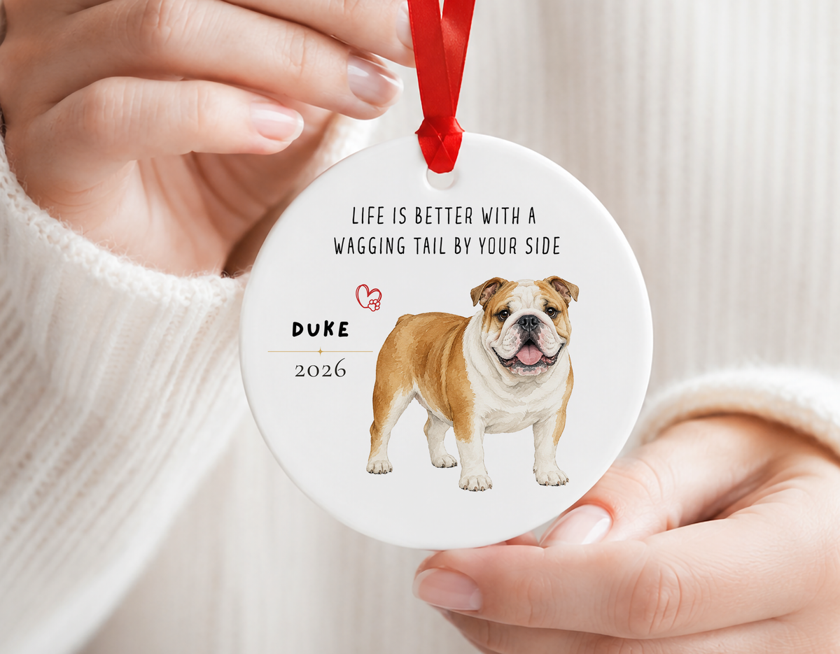 Personalized Bulldog Ornament