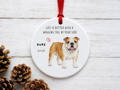 Personalized Bulldog Ornament
