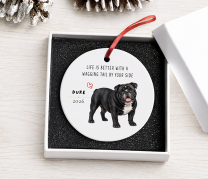 Personalized Bulldog Ornament