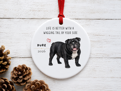 Personalized Bulldog Ornament