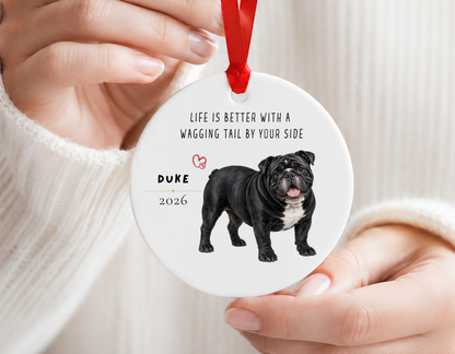 Personalized Bulldog Ornament