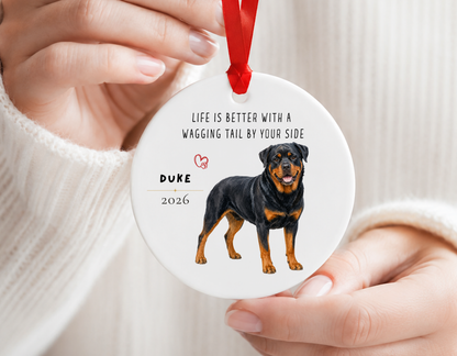 Personalized Rottweiler Ornament