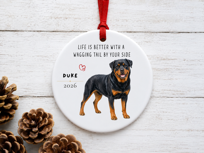 Personalized Rottweiler Ornament