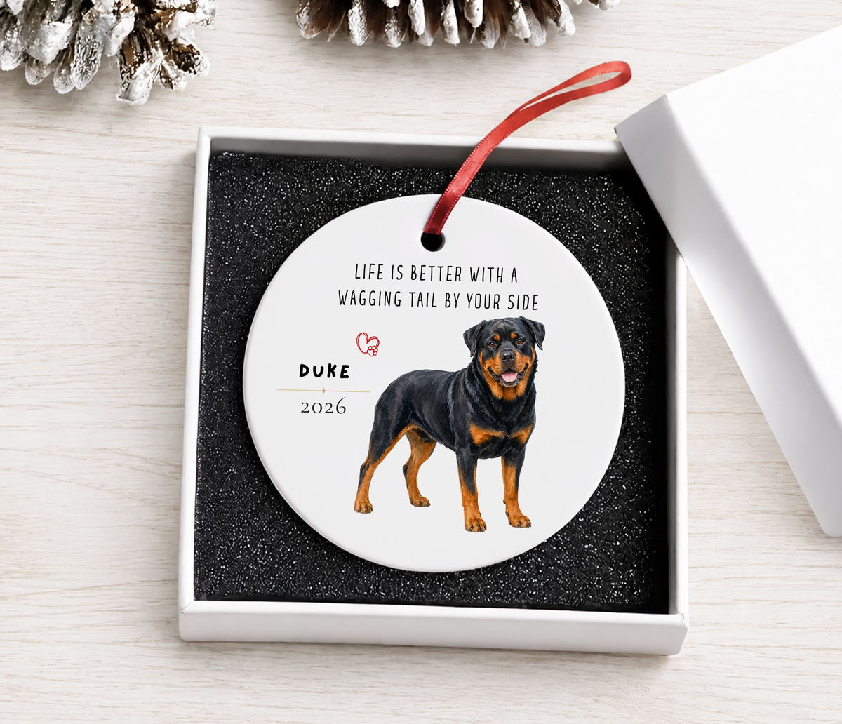 Personalized Rottweiler Ornament