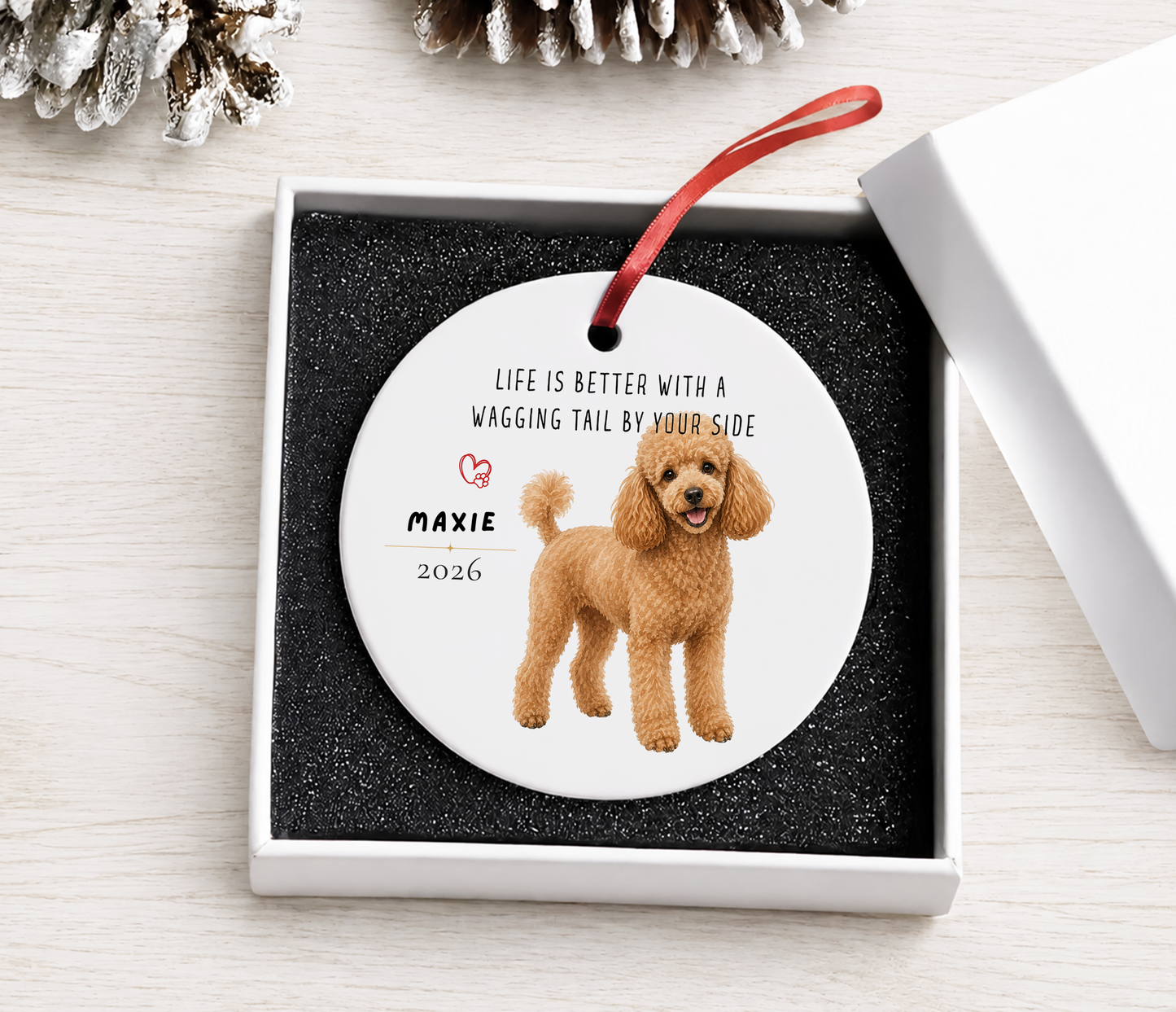 Personalized Poodle Ornament