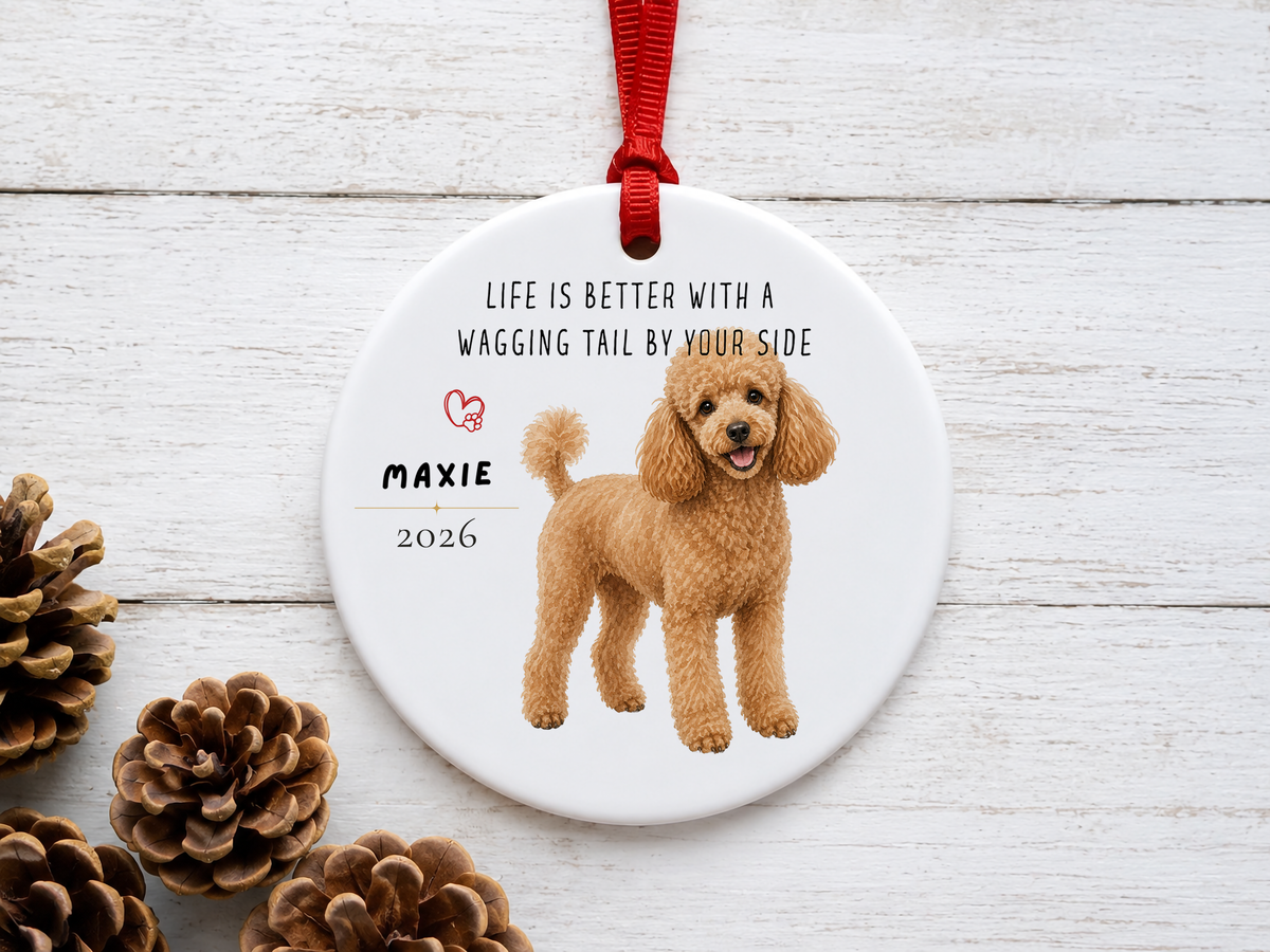 Personalized Poodle Ornament