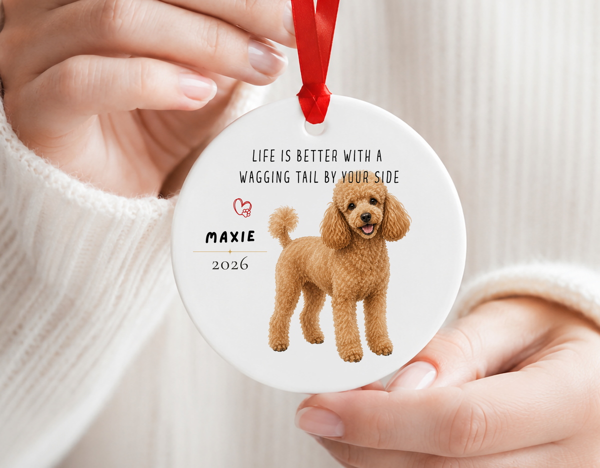 Personalized Poodle Ornament
