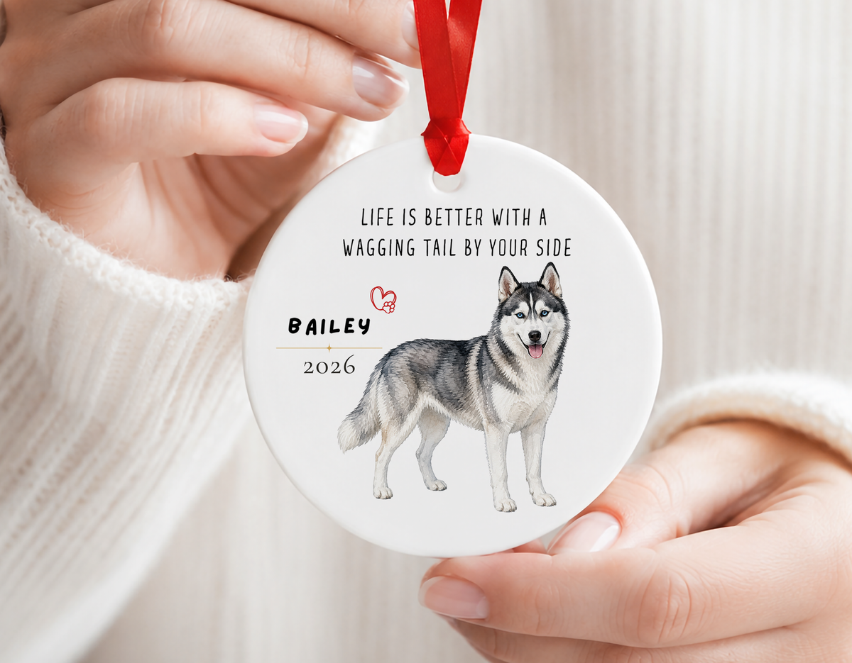 Personalized Husky Ornament