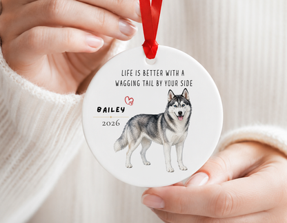 Personalized Husky Ornament