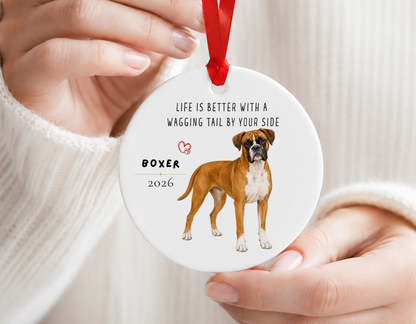 Personalized Boxer Dog Ornament