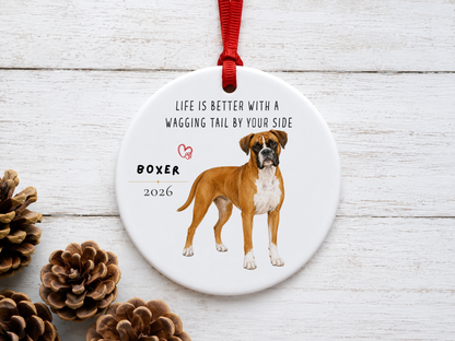 Personalized Boxer Dog Ornament