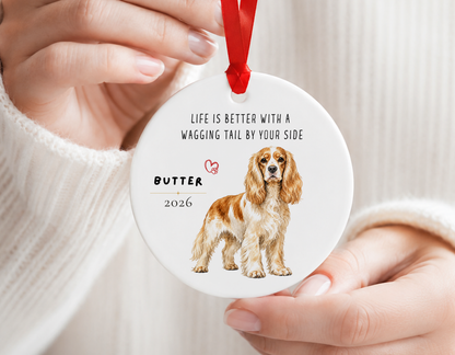 Personalized Cocker Spaniel Ornament