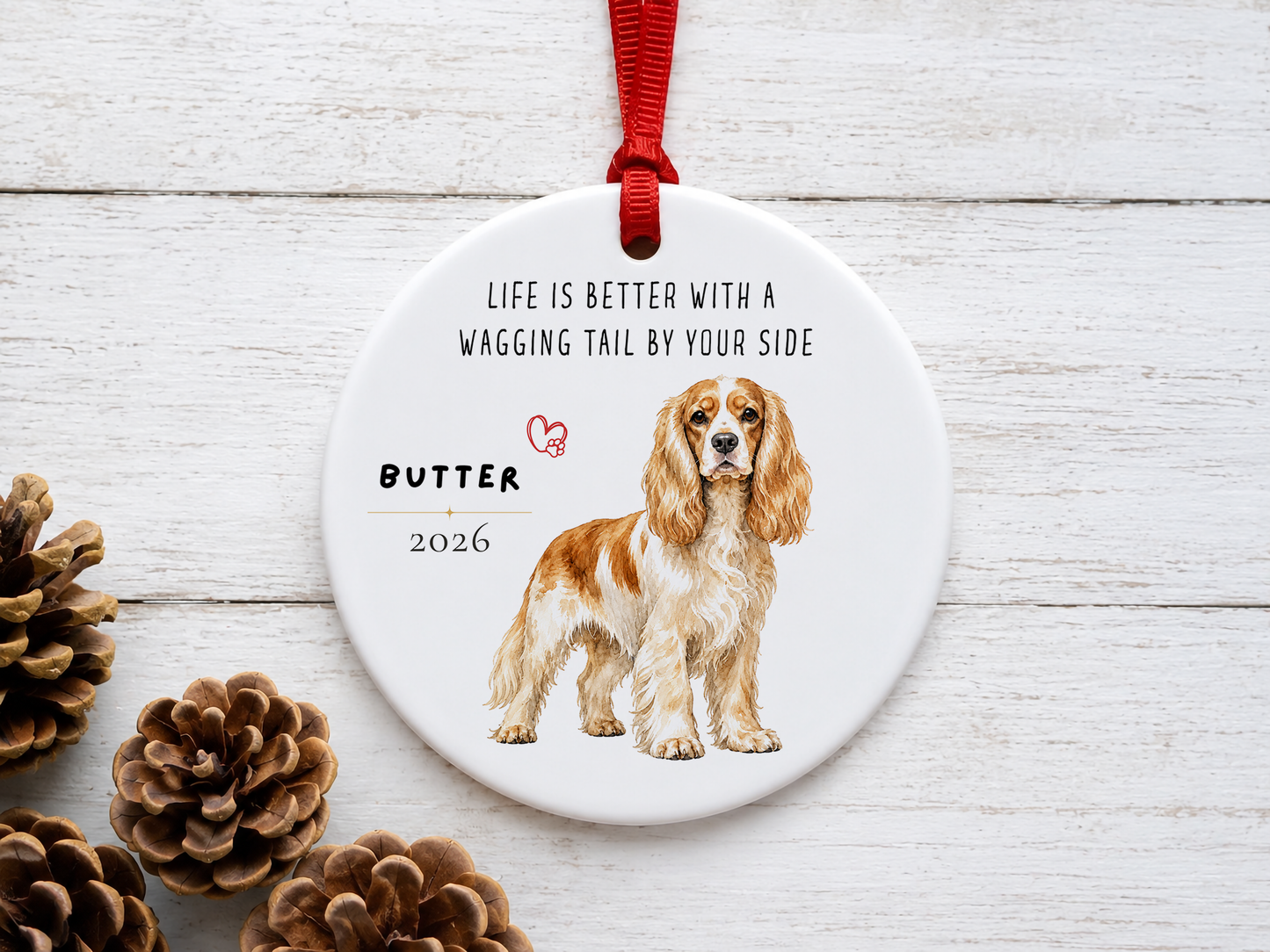 Personalized Cocker Spaniel Ornament