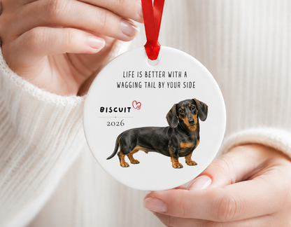 Personalized Dachshund Ornament