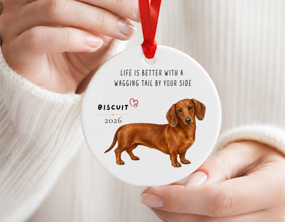Personalized Dachshund Ornament