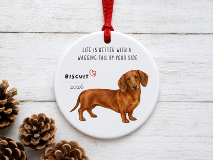 Personalized Dachshund Ornament