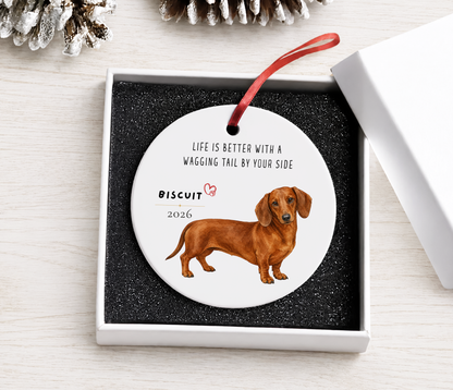 Personalized Dachshund Ornament