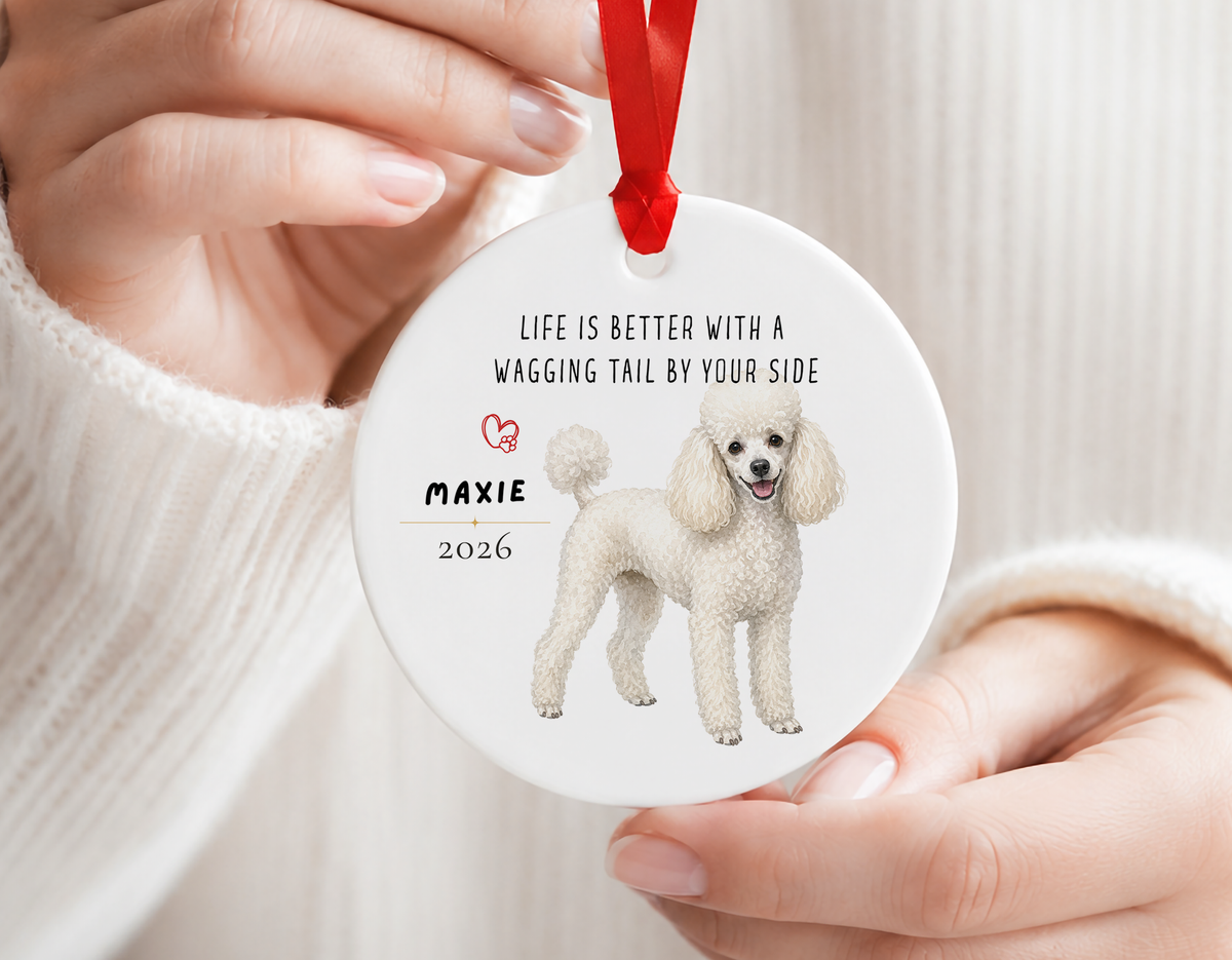 Personalized Poodle Ornament