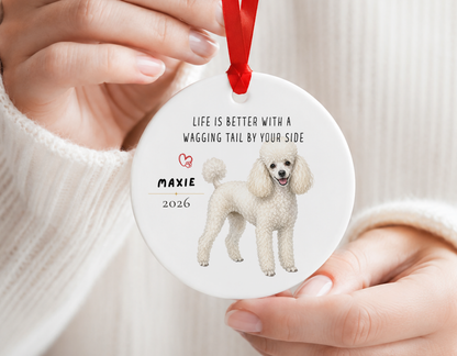 Personalized Poodle Ornament