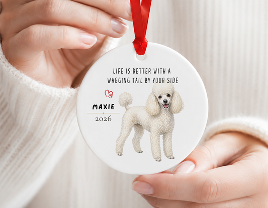Personalized Poodle Ornament
